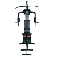 HOMCOM Fitnessstation Kraftstation Multigym Fitnesscenter Fitnessgerät Latzug Beincurl(m-11)