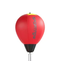 SPORTNOW Bokszak met standaard, in hoogte verstelbare bokszakset 125-145 cm, vrijstaande speedball met handschoenen en pomp(m-12)