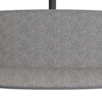 HOMCOM Plafondlamp met dubbele lampenkappen in linnen look, taupe(m-10)