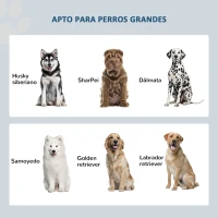 PawHut Comedero Elevado para Perros Grandes con 2 Cuencos de 2000ml y Almacenamiento Oculto 60x30x35,5 cm Gris(m-7)