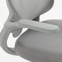HOMCOM Ergonomische mesh-bureaustoel, draaistoel met hoge rugleuning, opklapbare armleuningen en schommelfunctie, grijs(m-11)