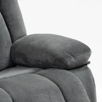 HOMCOM Relaxfauteuil met trilmassage en verwarming, handmatig verstelbare draaifauteuil met schommelfunctie en pocketvering, grijs(m-10)