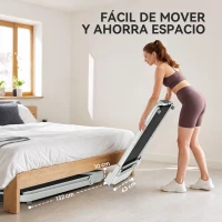 SPORTNOW Cinta de Correr Plegable Inclinado Debajo del Escritorio con 2.5HP 0-12 KM/H Pantalla LED Control Remoto y Soporte(m-9)
