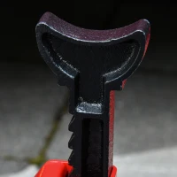 DURHAND Juego de 2 Gatos Estabilizadores de 3 Toneladas/Par Caballetes para Coches con Altura Ajustable para Apoyar Coches Automóviles Vehículos Metal 21x19x29-43 cm Rojo y Negro(m-8)