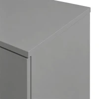 HOMCOM Three-Drawer Simple Bedside Table - Grey(m-11)