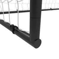 SPORTNOW Football Goal, 6 x 4ft Football Net with Ground Stakes and Metal Frame, Training Equipment for Indoor Outdoor Play(m-9)