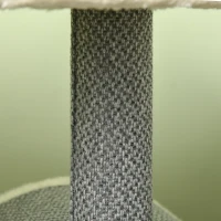 PawHut Krabpaal Klimboom, 1 kattenhol, 2 ligplatforms, 60B x 40D x 104H cm , Grijs + Natuur(m-9)