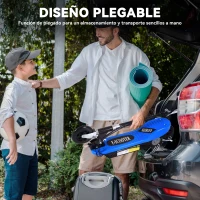 HOMCOM Patinete Eléctrico Plegable para Niños y Adolescentes de +7 Años con Manillar Ajustable en Altura 78x37x87-95 cm Azul(m-5)