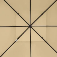 Outsunny Acoperiș de Rezervă pentru Pavilion 4x3 m din Poliester Anti-UV cu Structură în 2 Nivele, Crem(m-8)