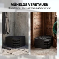 Outsunny Schirmgewicht, Schirmfuß, 4 Teile, befüllbar, für 52 kg Wasser oder 68 kg Sand, 48 x 48 x 8 cm(m-7)