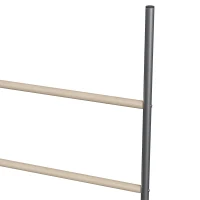 PawHut Zitladder voor Kippen, 4 Zitstangen, Weerbestendig, voor 4-6 Kippen, Staal/Hout(m-10)