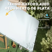 PawHut Corral para Gallinas Gallinero Metálico Grande de 3x3,4x1,9 m con Cubierta Impermeable y Anti-UV Plata(m-7)
