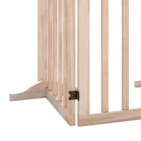 PawHut Barrière de Sécurité pour Chien Barrière Chien Sans Perçage Pliable et Autoportante 3 Panneaux 150 x 36 x 61 cm Naturel(m-11)