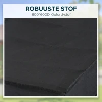 HOMCOM bagagekar voor fietstransportkar fietskar handkar staal oxford stof zwart 144 x 59 x 80 cm(m-5)