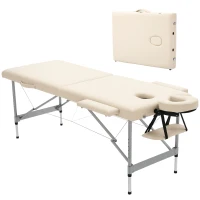HOMCOM Massageliege klappbar, inkl. Gesichtsöffnung, Armlehnen, Handablagen, Massageliege mobil, 186 cm x 71 cm x 83 cm(m-12)