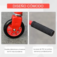 HOMCOM Stunt Scooter Kick Trick Freestyle Scooter Patinete de Acrobacia Patinete Clásico Barra Fija Giratorio 360° Carga 100kg 65,5x50x79 cm Aluminio(m-5)