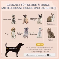 PawHut Rattan Hundeliege Outdoor mit Dach, Erhöhtes Hundebett 69 x 98 x 70 cm Kühlendes Haustierliege mit Metallrahmen, Abnehmbare Kissen Hautierbett für kleine und mittelgroße Hunde, Kaffee-Braun(m-7)