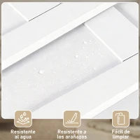 HOMCOM Puerta Corredera Plegable con Herrajes 91,4x213,4 cm con Rodillo Riel de Acero Guía de Suelo Manija Blanco(m-6)