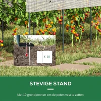 Outsunny Buitenzonnige tomatenkas, winddicht foliekas tomatenhuis staal(m-6)