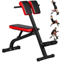 SPORTNOW Halterbank, multifunctionele trainingsbank, opvouwbare fitnessbank, belastbaar tot 300 kg, staal, zwart(m-15)