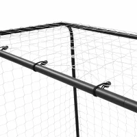 SPORTNOW Football Goal, 10 x 6.5ft Football Net with Ground Stakes and Metal Frame, Training Equipment for Indoor Outdoor Play(m-12)
