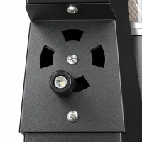Outsunny Wood Pellet Heater, 13 kW Outdoor Pellet Heater Stove with Glass Tube, 2.4 kg Capacity Hopper, Ash Tray, Black(m-13)