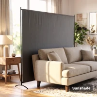 Outsunny Paravent Extérieur à Panneau Unique, Séparateur de Pièce de 180H cm avec Protection UV30+, Gris Foncé(m-8)