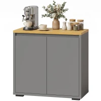 HOMCOM Kitchen Sideboard, Storage Cabinet with Double Doors and Adjustable Shelf for Living Room, Entryway, Grey(m-15)