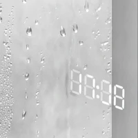 HOMCOM Espejo de baño LED Bluetooth 90 x 70 cm interruptor táctil luz regulable 3 colores antivaho memoria plateado(m-8)