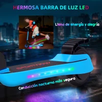 SPORTNOW Patinete Eléctrico Plegable de +6 Años Motor 120 W Autonomía 6 KM MAX 10 KM/H Ruedas de 5" - 5,5" Altura Ajustable Azul(m-6)
