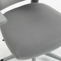 HOMCOM Ergonomische mesh-bureaustoel, draaistoel met hoge rugleuning, opklapbare armleuningen en schommelfunctie, grijs(m-12)