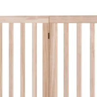 PawHut Barrière de Sécurité pour Chien Barrière Chien Sans Perçage Pliable et Autoportante 3 Panneaux 150 x 36 x 61 cm Naturel(m-13)