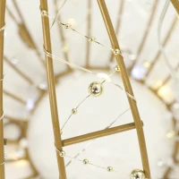 Outsunny 3-delige verlichte kerstbollenset voor buiten, 360 warmwitte/koudwitte leds, continu- en knipperlicht, 24-uurs timer(m-13)