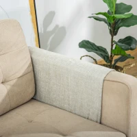 PawHut set van 2 kattenkrabmatten krasbescherming bank sisal krabtapijt voor kat fauteuil bank kattenkrabmat beige + grijs 130 x 45 x 0,3 cm(m-9)