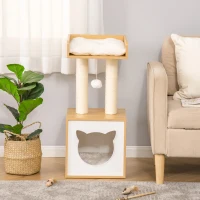 PawHut kattennest 35 cm x 35 cm x 81 cm(m-8)