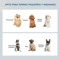 PawHut Comedero Elevado para Perros con Soporte y 2 Cuencos Extraíbles de Acero Inoxidable Alimentador para Mascotas Alimento y Agua 44x24x15 cm Blanco(m-6)