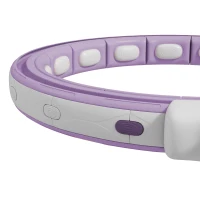 SPORTNOW Smart Weighted Hula Hoop, Massage Hula Ring w/ 16 Detachable Knots, 360° Auto-Rotating Ball, Digital Counter, Purple(m-9)