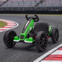 AIYAPLAY Elektrische skelter voor kinderen 12V met 2 motoren, 4-voudig verstelbare zitting, soft-start, EVA-wielen en led-koplampen(m-9)