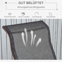 Outsunny Metalen schommelstoel relaxstoel tuinstoel tuin schommel stoel bruin(m-6)