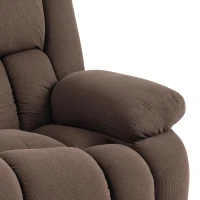 HOMCOM Fauteuil Releveur Électrique, Massage et Chauffage, Repose-Pieds, Dossier Inclinable, Télécommande, 93x104x100cm, Marron(m-12)