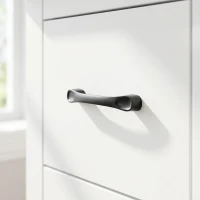 HOMCOM Escritorio para Ordenador con 3 Cajones, 120x55cm, Escritorio con Almacenamiento, Estantes Abiertos y Gran Superficie, Roble y Blanco(m-7)