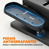 SPORTNOW Mini Elíptica Elétrica para Uso Sob Secretária com 12 Níveis Programas Automáticos Controlo Remoto e Ecrã LED Preto(m-7)