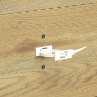 HOMCOM Mesa consola con 2 cajones, mueble consola, 100 x 30 x 85 cm, esquinas redondeadas y tablero grueso, madera natural(m-7)