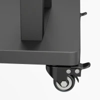 HOMCOM Soporte TV Móvil 81-191 cm con Altura Ajustable y Estante(m-6)