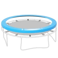 HOMCOM 12ft Trampoline Accessories Safety Pad Φ366cm Replacement Surround Padding Thick Foam Pads Light Blue(m-11)