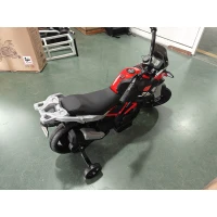 AIYAPLAY Elektryczny motocykl dziecięcy BMW 12V motocykl cross dla dzieci z akumulatorem litowym 35W silnik manetka gazu kółka pomocnicze siedzisko z PU do 6 km/h(m-10)