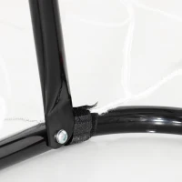 HOMCOM Poartă de Fotbal de Exterior din Metal, cu Țintă și Stâlpi din Material Oxford, 186 x 62 x 123 cm, Negru(m-8)