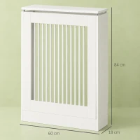 HOMCOM Cobertura de Radiador Moderno de MDF com Prateleira Superior para Sala de Estar Dormitório Escritório 60x18x84 cm Branco(m-3)