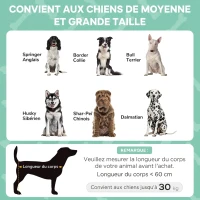 PawHut Lit pour chien chat sur pieds grand confort velum anti-UV oxford sac de transport inclus 91 x 76 x 85 cm gris(m-4)