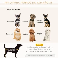 PawHut Sofá para Mascotas Sofá Acolchado para Perros y Gatos de Madera Cama Elevada para Perros y Gatos con Cojín Grueso Patas y Bolsillo de Almacenaje 68,5x40,5x40,5 cm Gris(m-4)